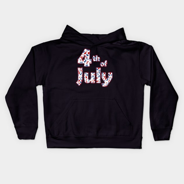 4th of July Independence Day Kids Hoodie by valentinahramov